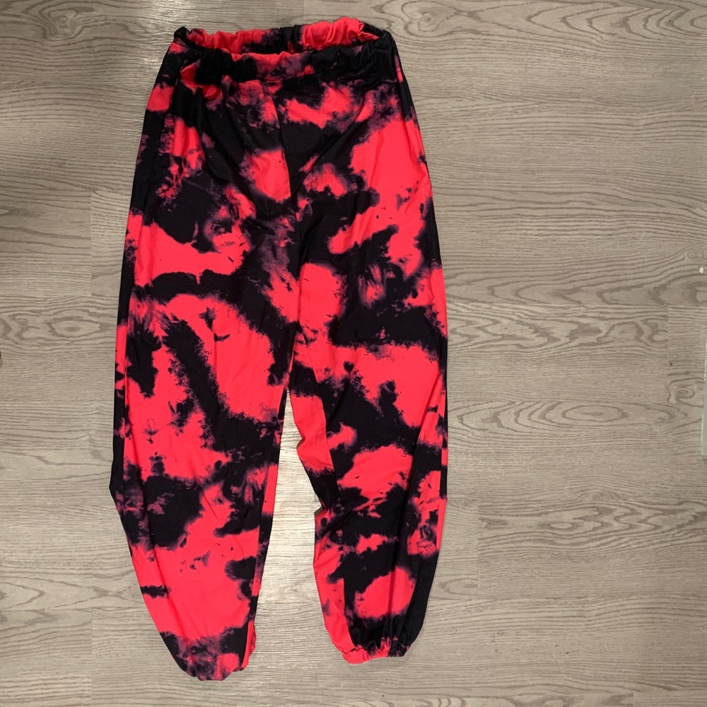 SHEIN - Pink and Black Tie Dye Track Pants/Joggers, size S, MAKE AN OFFER!